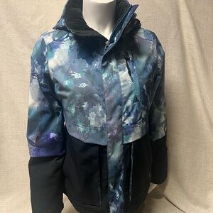 Obermeyer McKenna Ski Jacket & Pants Set Black/Blue Girls Size 14-16/Wmns S/XS
